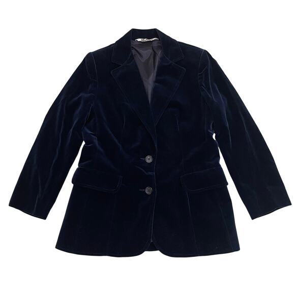 Rare Koret of California Velvet Blazer | Deep Navy, 1970s Union Made USA Vintage - Picture 4 of 7